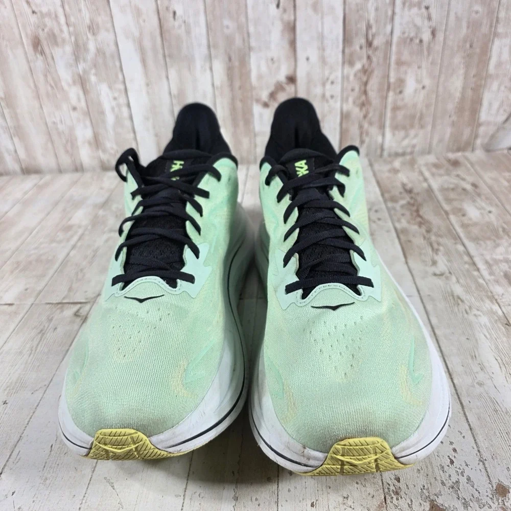 Hoka One One Clifton 10 Mens 13D Mint Foam Running Shoes 1162030-MTFL Green